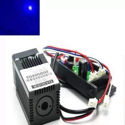 $98.15 • Buy 450nm 1W Blue Diodes Dot Module 12V W/TTL Fan Cooling For Laser Engraving DIY