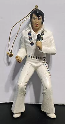 Elvis Presley White Suit Microphone Christmas Tree Ornament • $12