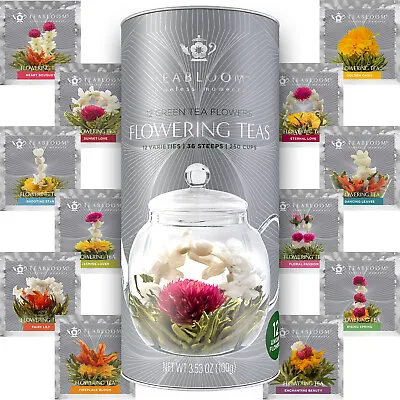 $24.95 • Buy Teabloom Floral Variety Flowering Tea Canister