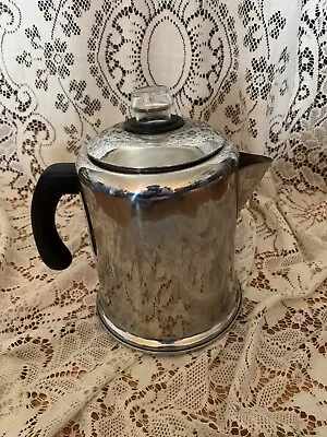 Faberware Stainless Stove Top 4-8 Cup Coffee Pot Percolator Camping Complete • $21.95