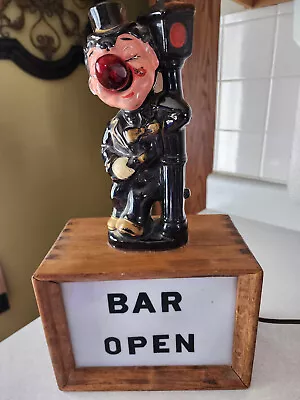 Vintage Hobo Clown Bar Open Light Up Sign Japan • $40