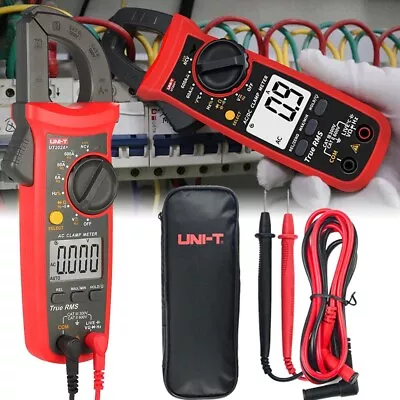 UNI-T UT202A+ 600V AC DC Clamp Meter Multimeter True RMS Capacitance Tester+Lead • £28.49