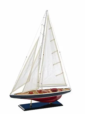 Nautical Memorabilia Solid Model Ship Yacht Boat Wood 86cm No Kit • £218.25