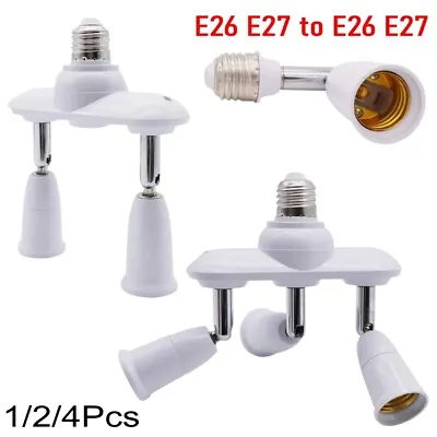1 To 2/3 E26 E27 Light Socket Splitter Adapter Converter Light Bulb Base Holder • $39.99