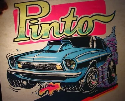 $19.95 • Buy FORD V8 PINTO 1970's VINTAGE IRON ON AMERICAN MUSCLE CAR TRANSFER B-5