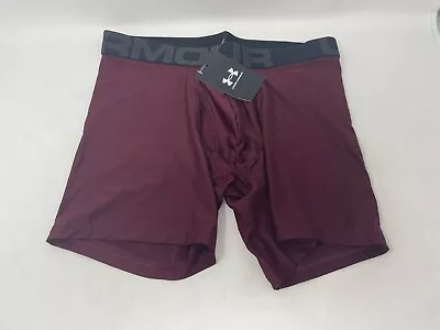 Under Armour Men's UA Tech Boxerjock Underwear 6 Inch LOT OF 2 MAROON SIZE MED • $24.99