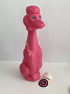 Vtg Mcm Retro 17” Pink Poodle Plastic Blow Mold Toilet Brush Holder Bathroom • $50