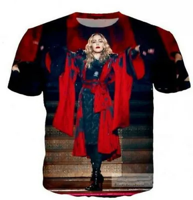 New Fashion Sexy Madonna 3D Print T-Shirt Women/Men's Casual Short Sleeve • £8.39