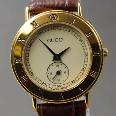 New Batt & Belt◆N MINT◆ Vintage Gucci 3000.2.L Small Second Ladies Watch JAPAN • $144.99