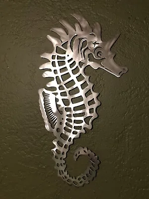 Seahorse Metal Wall Art Home Decor. Decor Metal Cutout Beach Sea Life • $25