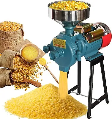 Update 3000W Electric Grinder Feed/Flour Mill Cereals Grain Corn Wheat 110V • $214.99