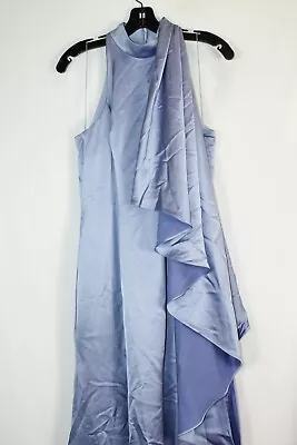 Aidan Mattox Women's Periwinkle HalternSatin Mermaid Gown #4 $395 • $69.99