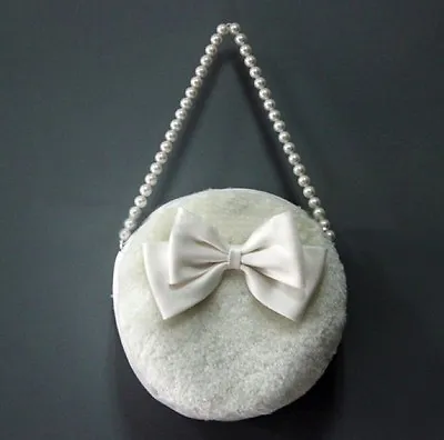 £10.99 • Buy Faux Fur Bridesmaid Girl Flower Bag/Communion Pouch/Bridal Wedding Dolly Handbag