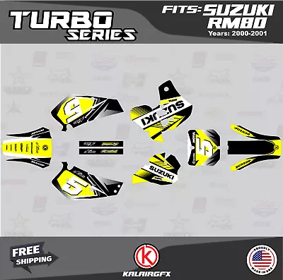 Graphics Decal Kit For Suzuki RM80 (2000-2001) RM80 Turbo Series - Yellow • $54.99