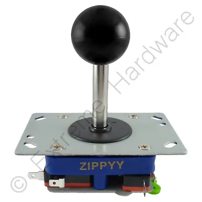 Zippyy Long Shaft Ball Top Arcade Joystick 2/4/8 Way (Black) Zippy - MAME JAMMA • £9.49