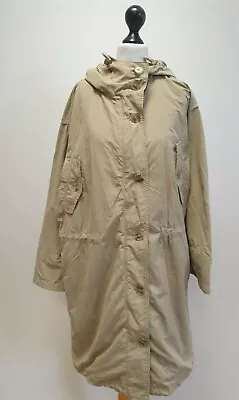 Pp512 Womens Gap Petite Beige Hooded Lightweight Rain Coat Mac Jacket Uk M Eu 38 • £19.99