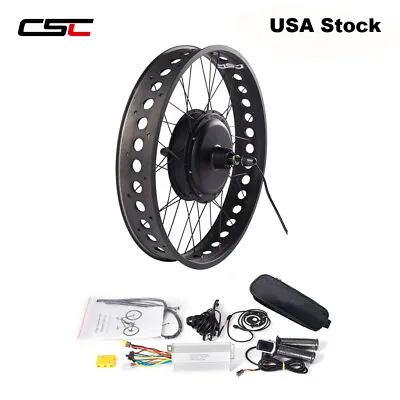 Ship From US 26'' 4.0 Tire Fat Bicycle Conversion Ebike Kit 1500W 48V Rear 190mm • $239