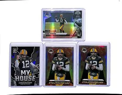 (4) Lot 2021-22 Mosaic Aaron Rodgers Straight Fire My House Montage Silver Prizm • $0.99