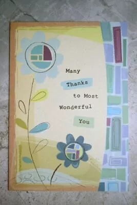 Marian Heath Greeting Cards Thank You Card W/ Whimsical Floral Motif • $2.99