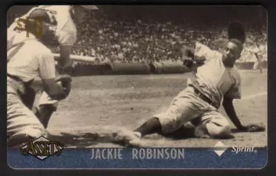 Assets '96 : Jackie Robinson (Card #1 Of 1) Case Card Phone Card • £33.24