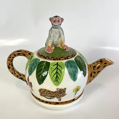 *read* Lynn Chase 2006 Jungle Jubilee Monkey Tea Pot • $25