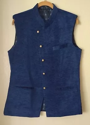 Veera Paridhaan Blue Nehru Wedding Jacket Sz 38 • $19.99