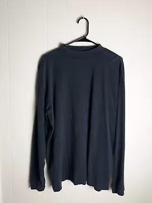 Honors Mock Turtleneck Navy Blue Long Sleeve Shirt Mens Size XL • $12.53