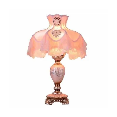 LOVAPO Vintage Pink Table Lamp Victorian Style With Button Switch Decorative ... • $163.79