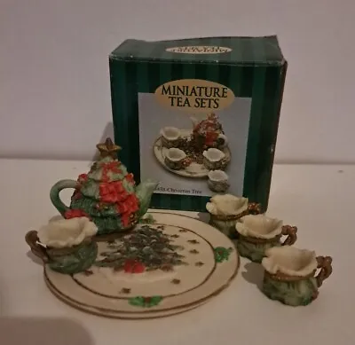 Vintage Holiday Miniature Tea Sets 'Christmas Tree' C & F 48438 • $16