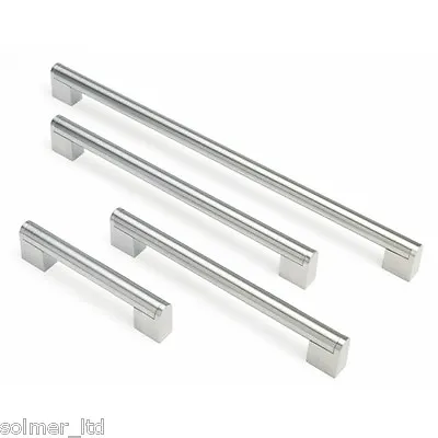 Boss Bar Cabinet Door Handle Kitchen Cupboard Brushed Stainless Steel Boston • £3.29