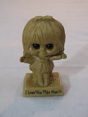 Vtg W&R Berries Co's 'I Love You This Much' Resin Figurine 1970 USA R • $12.95