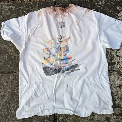 Vintage 1998 Crash Bandicoot Warped Tee Shirt XL Playstation Video Game Promo • $149.88