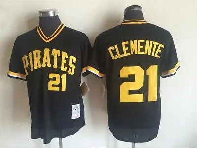 #21 Roberto Clemente Jersey Old Classic Style Black Shirts Uniform • $39