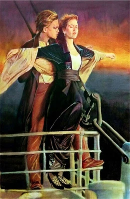 $28.37 • Buy 50X70CM 5D Full Drill Diamond Painting Titanic Love Lovers Fashion Wall Decor