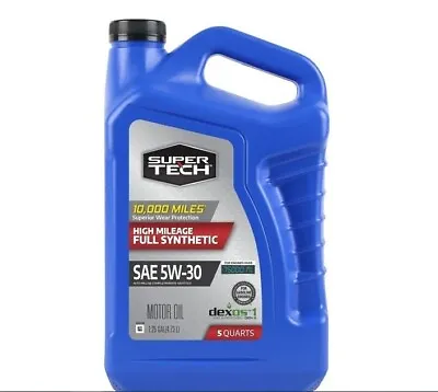 Super Tech All Mileage Synthetic Blend Motor Oil SAE 5W-30 5 Quarts Free Ship • $15.45