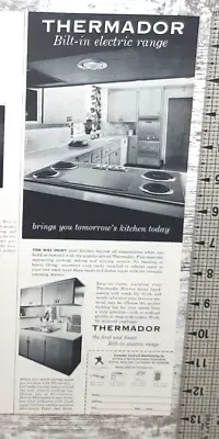 1954 Thermador Vintage Print Ad Electric Range Built In Kitchen Counter Griddle • $5.19