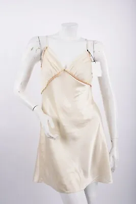 Zara Womens Mulberry Silk Blend Mini Dress Lingerie L Oyster White  1067/448 NWT • $63.99