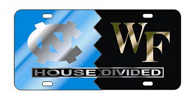 UNC NORTH CAROLINA / WAKE FOREST  HOUSE DIVIDED  License Plate / Car Tag • $29.95