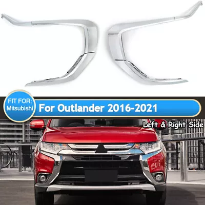 Front Bumper Chrome Molding Trim For Mitsubishi Outlander 2016-2021 Left+Right • $61.74