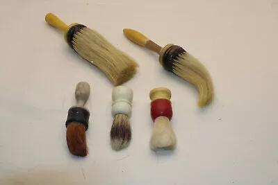 LOT Of 5 Vintage Antique Shaving Barber Brush Wood Handle Horsehair Bristle • $24.99