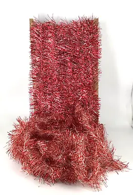 Red White Vintage Tinsel Christmas Tree Garland 2 Pcs 1 Used 1 New 37 Ft Total • $12