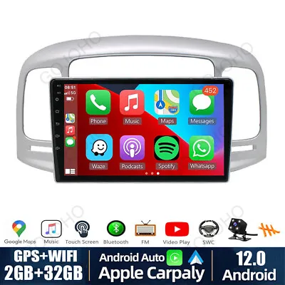 Android 12.0 Car Radio Stereo Navi Wireless CarPlay For Hyundai Accent 2006-2011 • $132.59