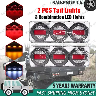 12v Led Tail Lights Stop Tail Indicator Reverse Trailer Truck Canopy Caravan Ute • $178.88