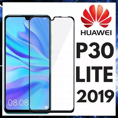 For HUAWEI P30 LITE CURVED SCREEN PROTECTOR 9D FULL COVER GORILLA TEMPERED GLASS • $8.69