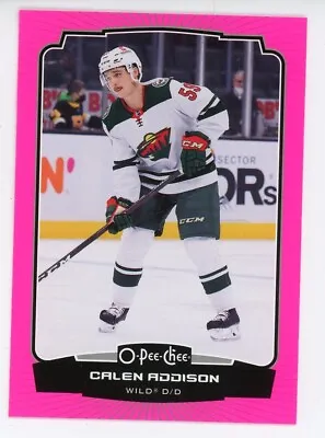 22-23 O-Pee-Chee Calen Addison Neon Pink #ed/75 Minnesota Wild #312 • $2.99