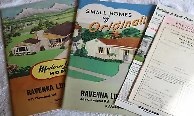 3 Mid Century Modern Home Building Booklets Aladdin Small Homes Modern Living • $33.48