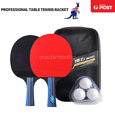 $16.37 • Buy Professional Table Tennis Racket Long Or Short Handle Tennis Bats With 3 Balls