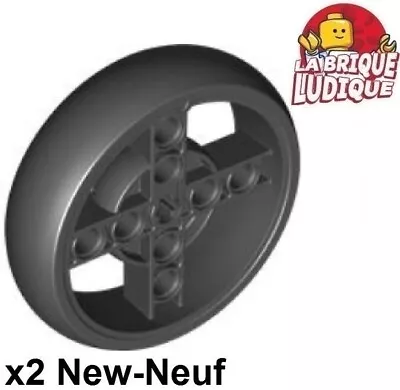 LEGO 2x Wheel Rim Wheel 56x14 Technic Black Hard Rubber Tire 39367pb02 New • $7.39