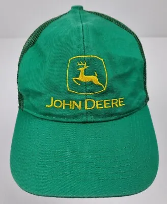 John Deere Hat Baseball Cap Green Adjustable Size Trucker Cap Mesh • $21