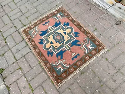 Modern Vintage Anatolian Tribal Antique Rug Wool Rug Handmade Turkish Rug • $252.07